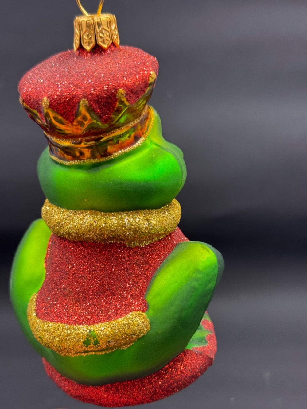 HomeArt Hangin Ornament "FROG KING CHRISTMAS ORNAMENT" Made in Poland - Picture 5 of 12
